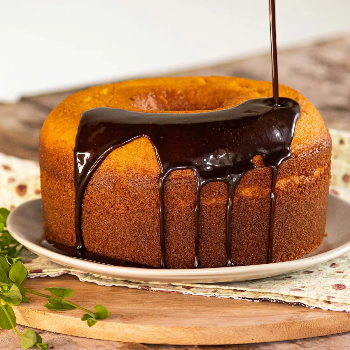 Carrot & Chocolate — Carrot cake, warm chocolate glaze.