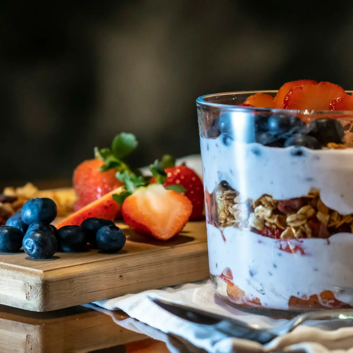 Red Berries Sweet Jar — Yogurt, cream and red berries.